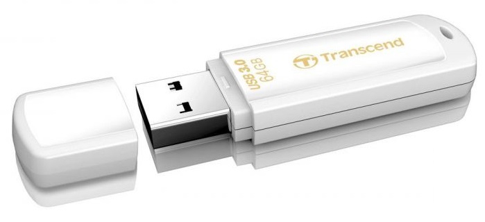 Флешка 64Gb Transcend JetFlash 730 USB3.0 white