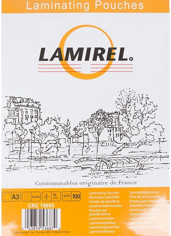 Плёнка для ламинирования Lamirel (A3,  75мкм, 100шт)