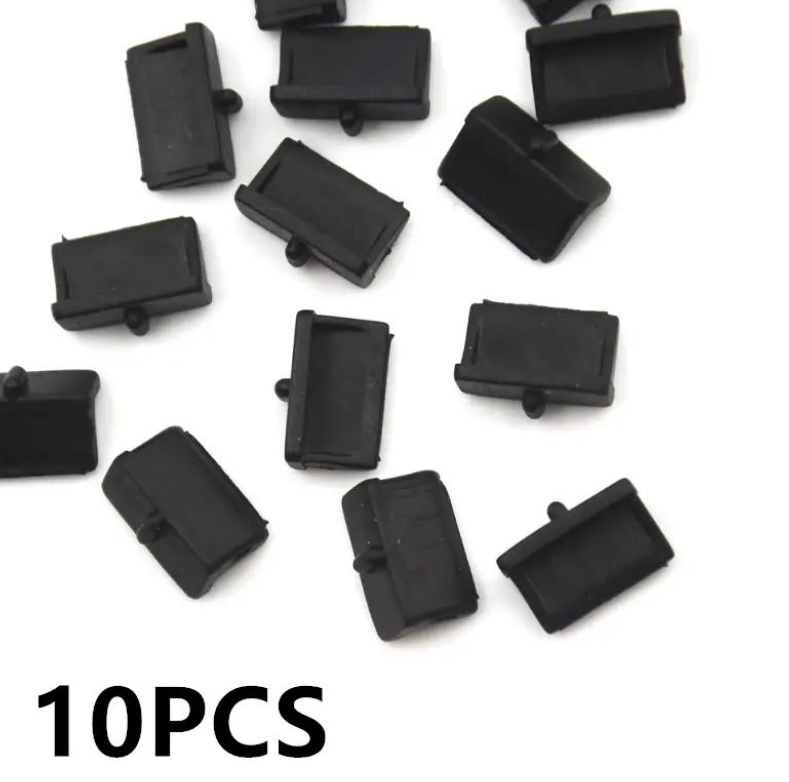 Аксессуар Силиконовые пылезащитные заглушки для Micro-USB портов (компл. 10 шт) темные
