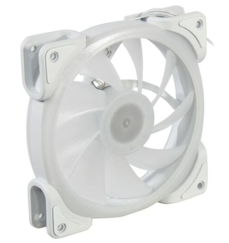 Вентилятор для корпуса 120mm Powercase (CM21-12W ARGB) PWM 4-pin + ARGB White