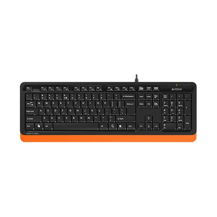 Клавиатура проводная A4Tech Fstyler FK10 черный-оранжевый