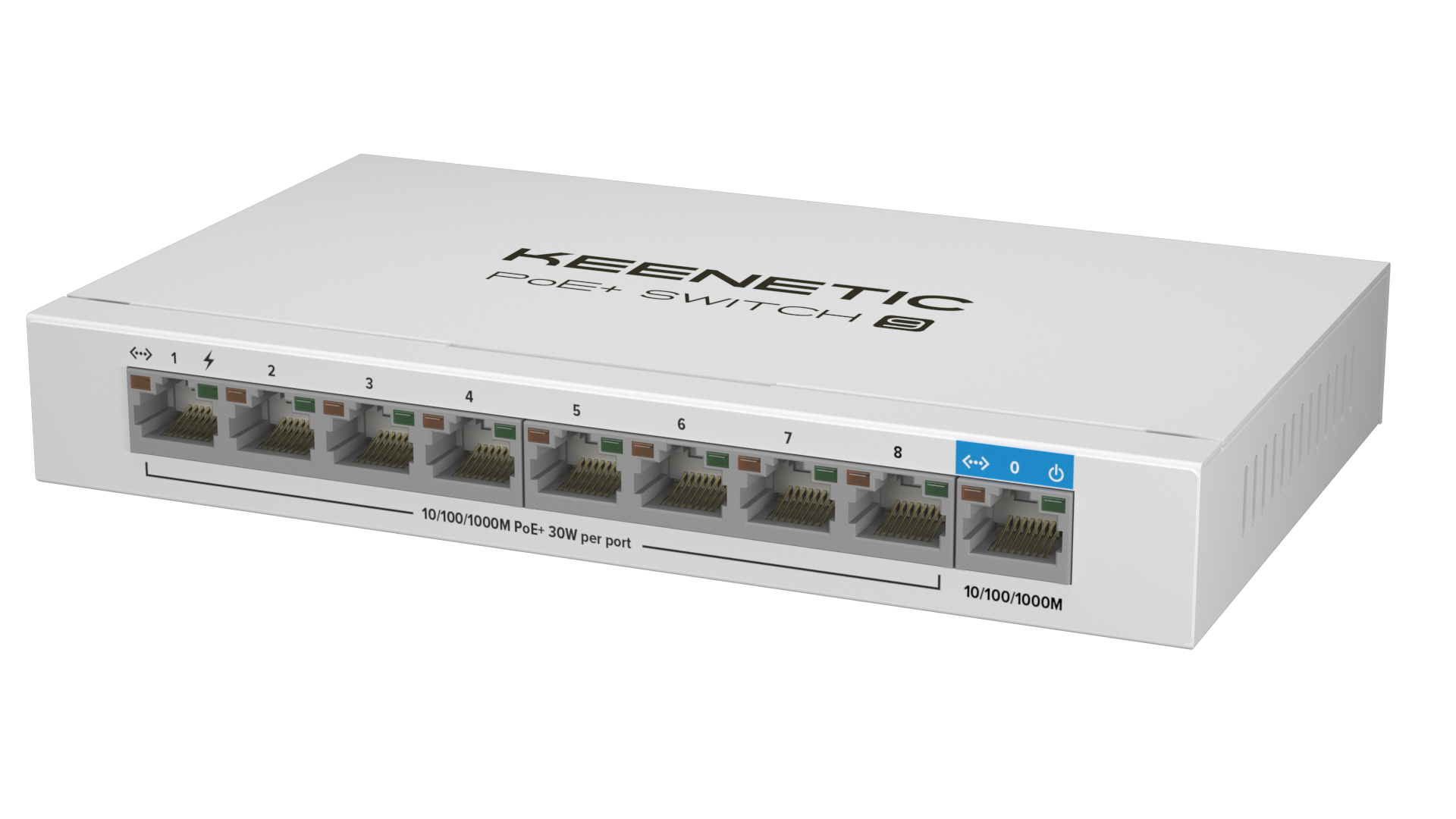 Коммутатор 9 port Keenetic PoE+ Switch 9 (KN-4710) 1000 Мбит/сек 8*PoE+