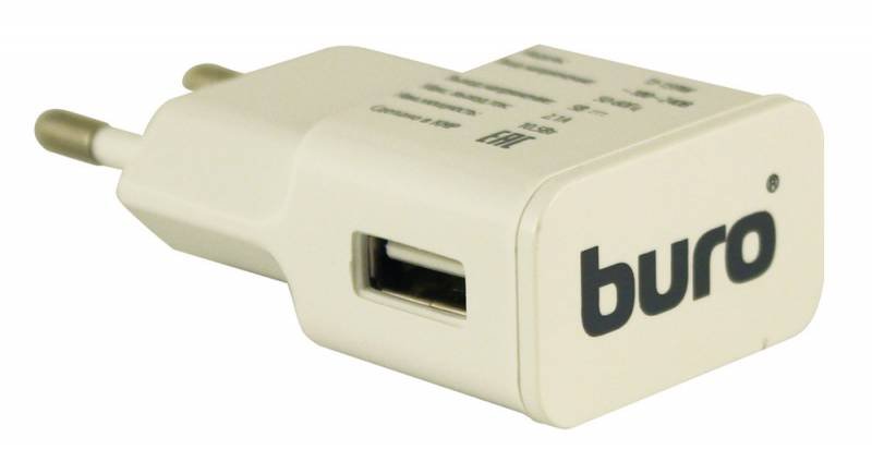 Сетевое зарядное устройство Buro TJ-159 10W USB-A White