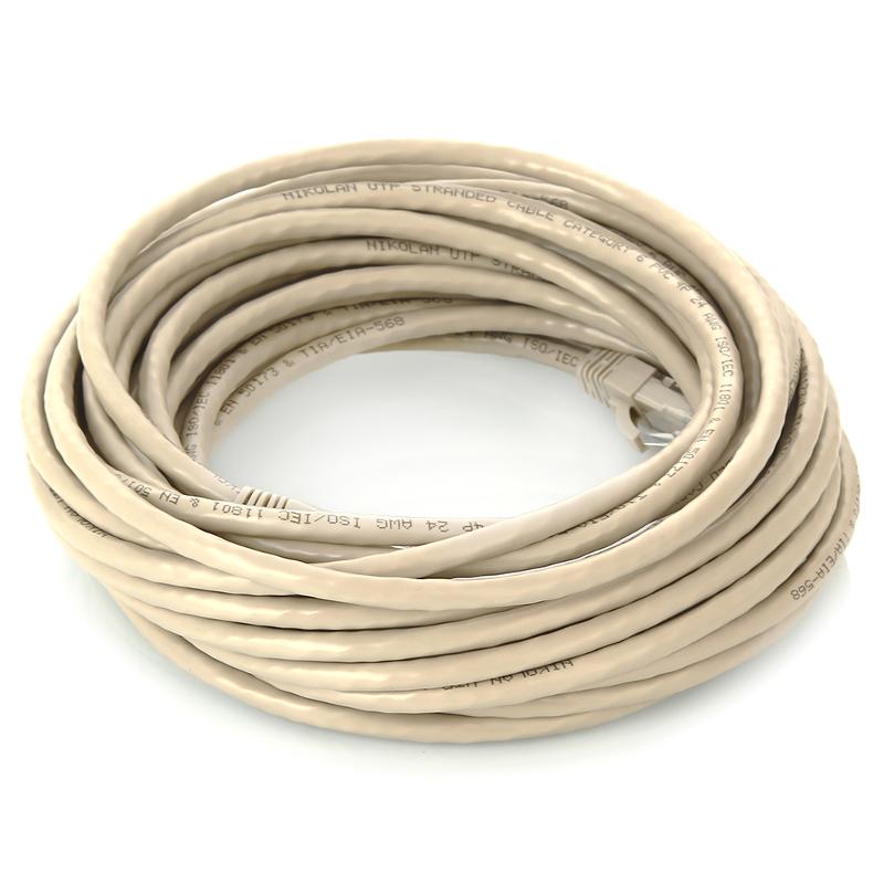Кабель патч-корд .Patch cord кат.6 10.0м, серый