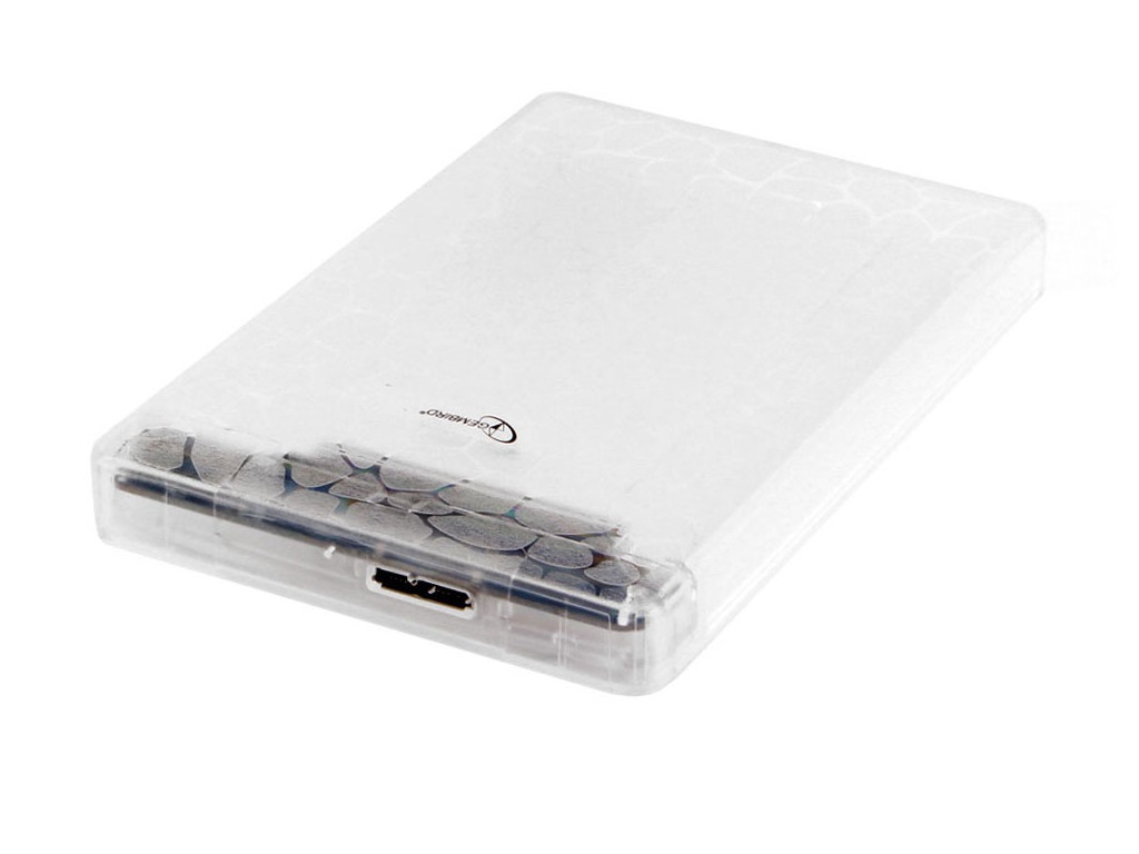 Внешний контейнер USB3.0 -> SATA 2.5", Gembird EE2-U3S-32P, пластик, прозрачный