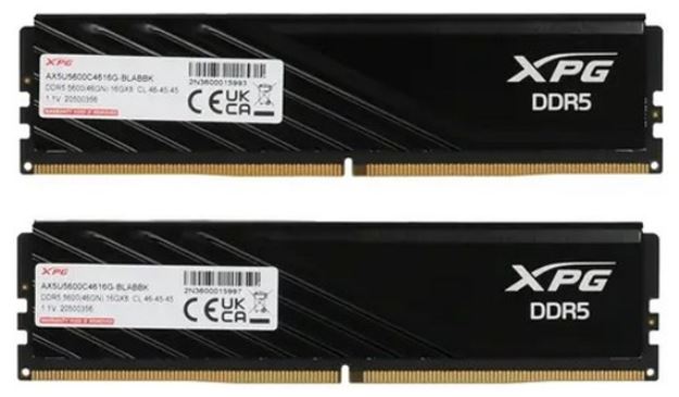 Модуль памяти DDR5 32Gb 5600MHz ADATA XPG Lancer Blade Black (Kit of 2)