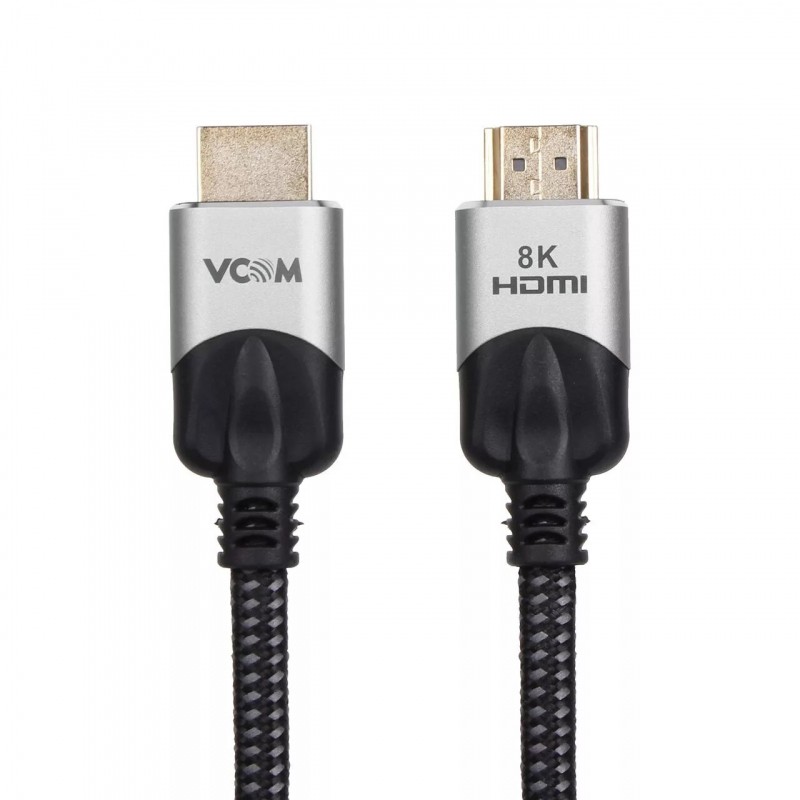 Кабель соединительный HDMI (m) < - > HDMI (m)  3.0м, ver 2.1, VCOM оплётка