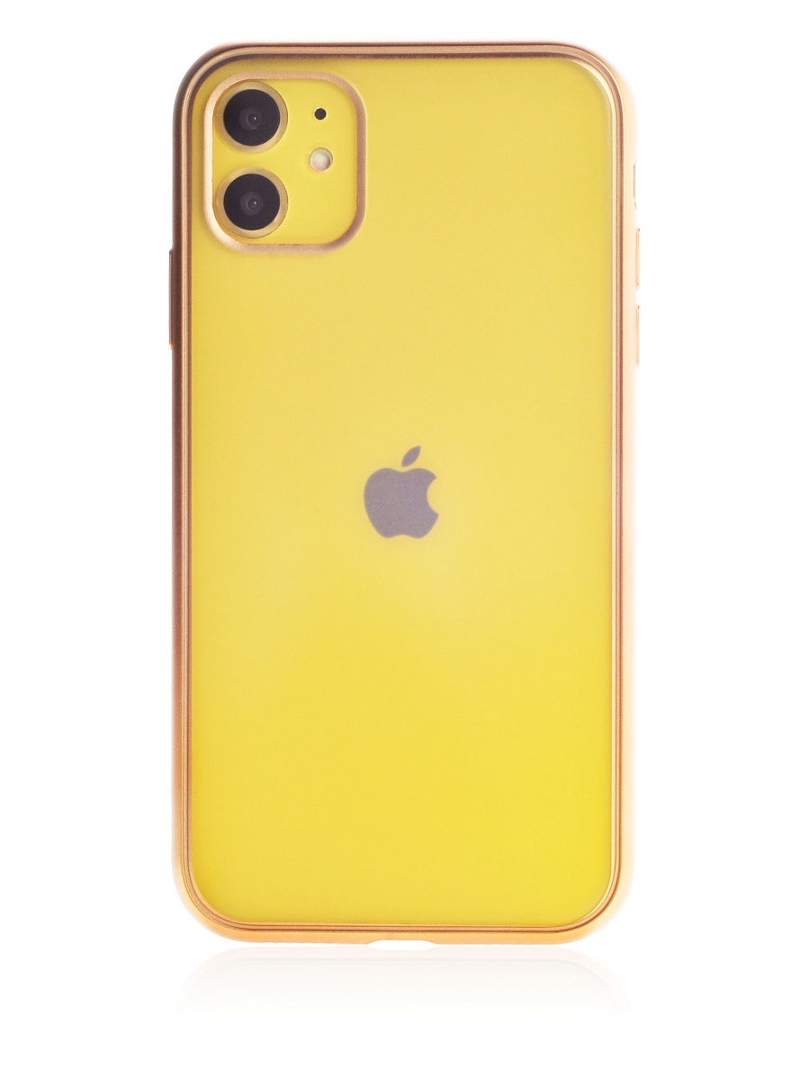 Чехол для смартфона Apple iPhone 11 6.1" - Gurdini Matt Silicone overlay, золотой