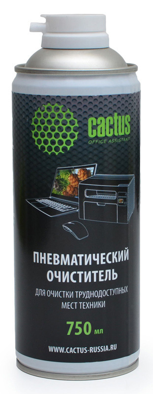 Сжатый воздух Cactus CS-AIR750 для чистки офисной техники (баллон - 750мл)