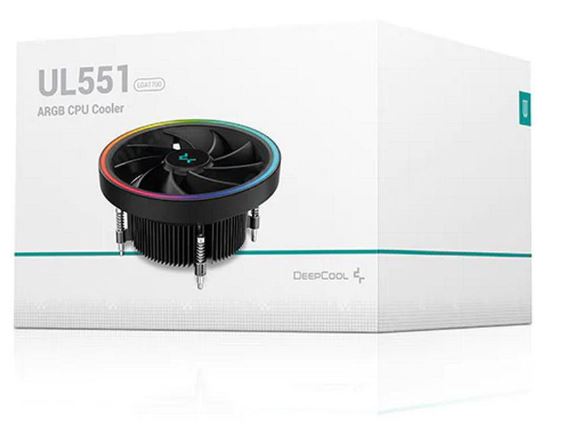 Кулер для процессора DeepCool UL551 1700 (4-pin/ 3-pin 5V ARGB, 1700, 136mm, 500-1800 об/мин, 26.8 д