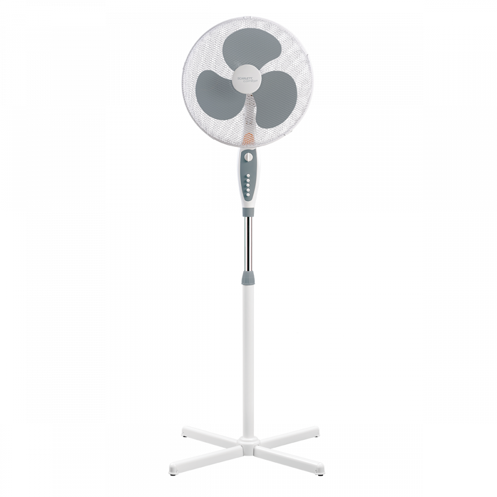Вентилятор Scarlett SC-SF111B24 (напольный, 3 режима работы, регулируемый наклон и поворот, 40W)