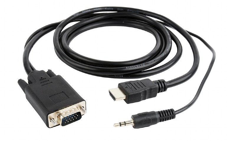 Кабель соединительный HDMI (m) < - > VGA (m) + 3.5 Jack 10.0м, Cablexpert