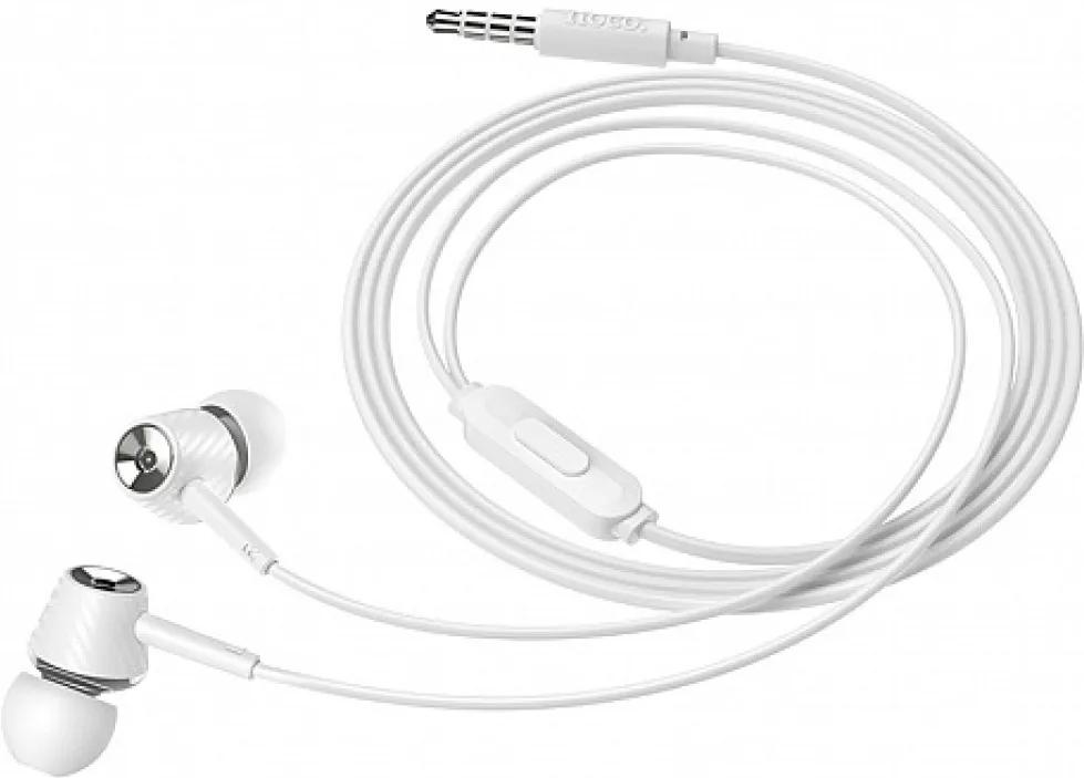 Наушники проводные HOCO M70 (микрофон, вставные) белый