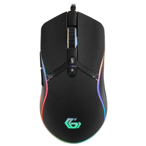 Мышь проводная Gembird MG-810 Gaming 3200dpi Подсветка USB Black (кабель тканевый)