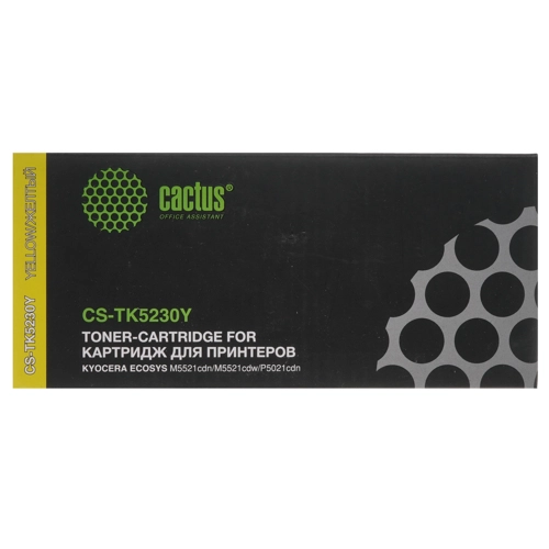 Картридж лазерный Cactus CS-TK5230Y для Kyocera, 2600 стр. желтый