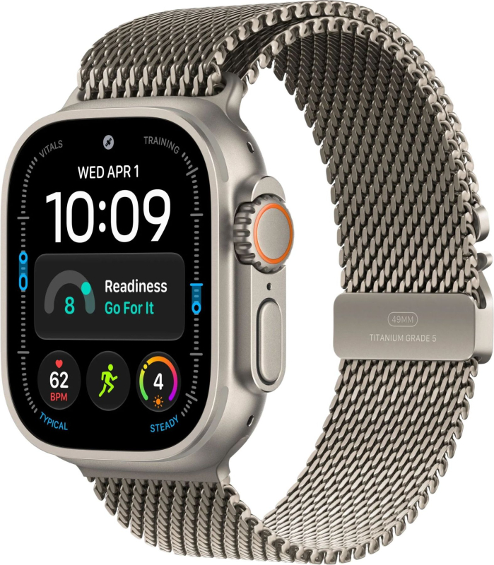 Смарт-часы Apple Watch Ultra 4 49mm Natural Titanium Milanese Loop