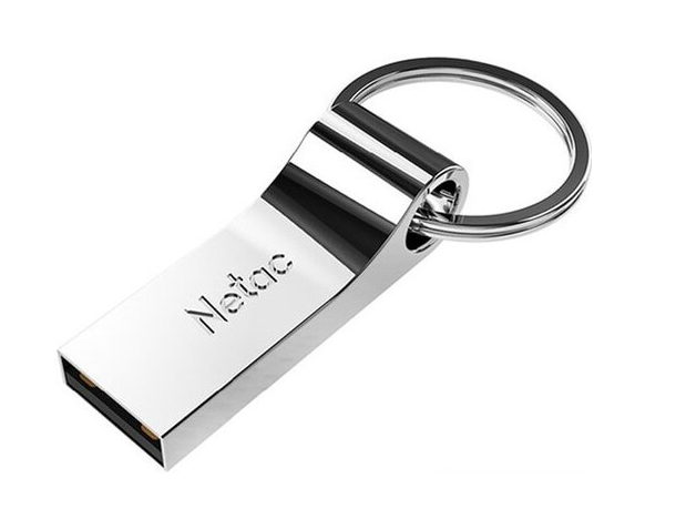 Флешка 4Gb Netac U275 USB2.0, с кольцом, металлическая