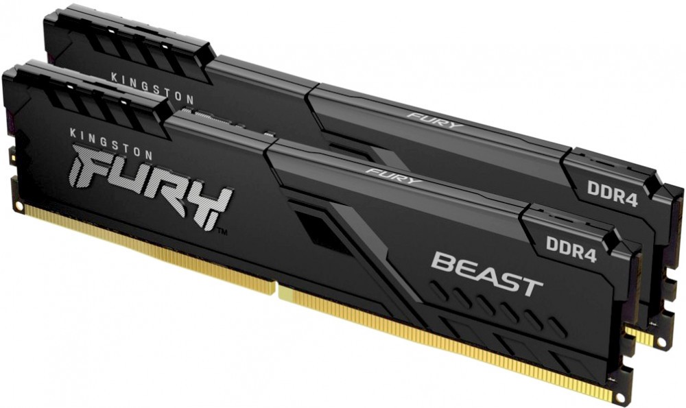Модуль памяти DDR4 32Gb PC4-25600 3200MHz Kingston Fury Beast Black (kit of 2)