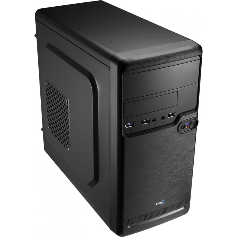 Корпус Aerocool Qs-182 (MiniTower, 2*USB2.0, 1*USB3.0, mATX, без БП) чёрный