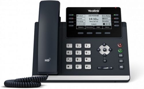 IP-телефон Yealink SIP-T43U, 12 линий, PoE, черный