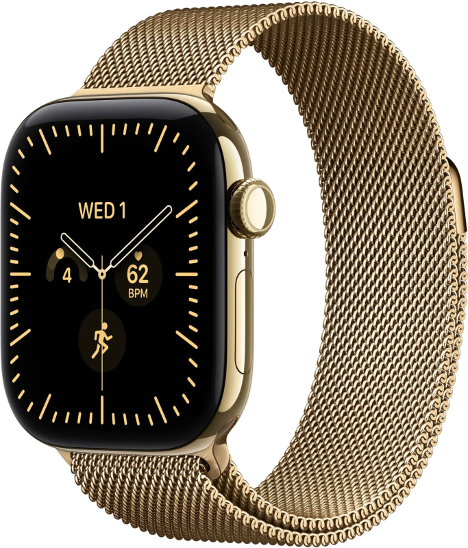 Смарт-часы Apple Watch Series 12 42mm Titanium Milanese Loop Radiant Gold (золото)