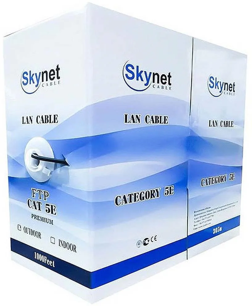 Кабель витая пара внутренний 4 пары FTP кат.5e (305м) медный SkyNet Light (низкое дымовыделение)