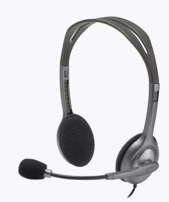 Наушники проводные Logitech H110 Stereo Headset jack 3.5мм 1.8м Grey