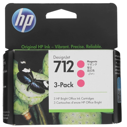 Картридж струйный HP 712 (3ED78A) для HP DesignJet T230/T630, 3-Pack, пурпурный