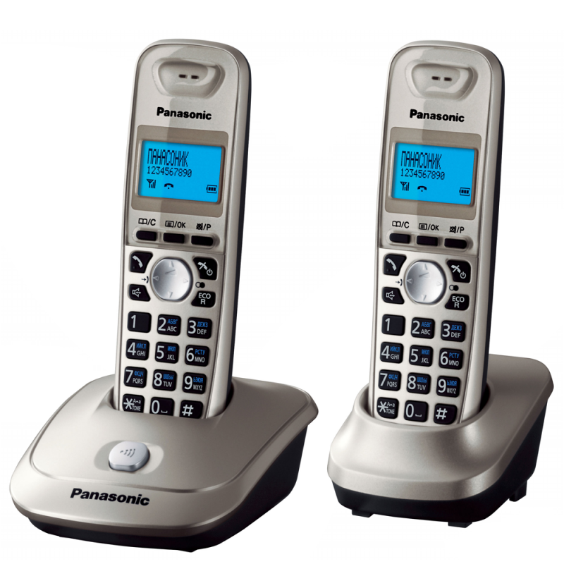 Радиотелефон Panasonic DECT KX-TG 2512 RUN (АОН, +доп. трубка, спикерфон, полифония, платиновый)
