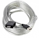Кабель USB2.0 Am < - > Af удлинительный 10.0м, Aopen (активный)