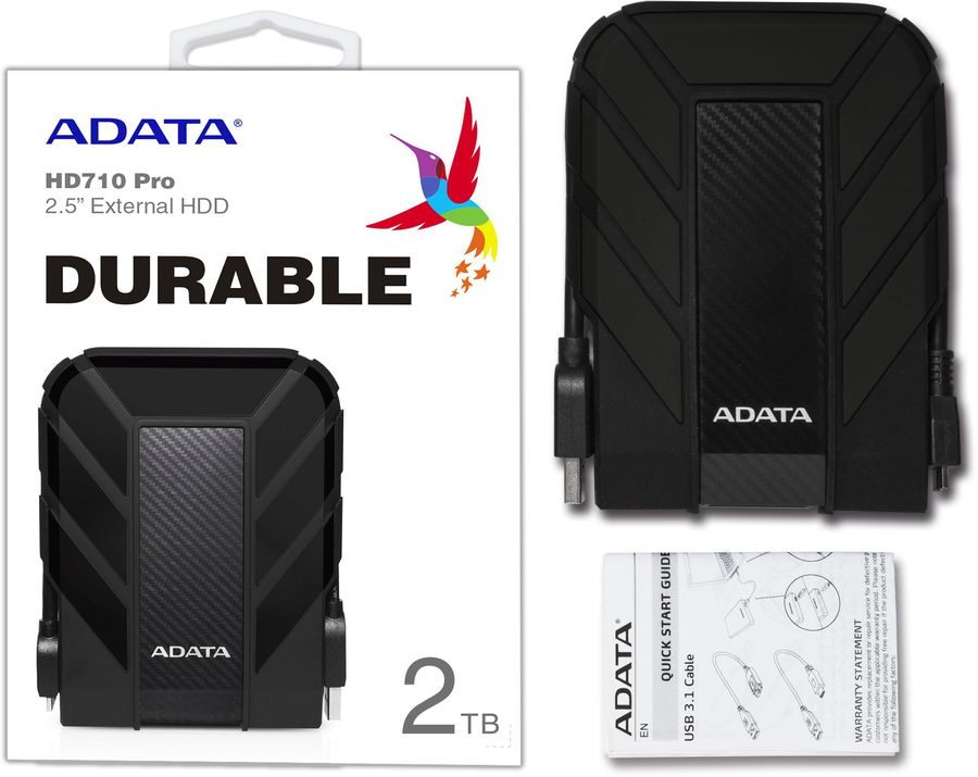 Внешний жесткий диск .2Tb ADATA HD710 Pro 2.5" USB3.1 черный