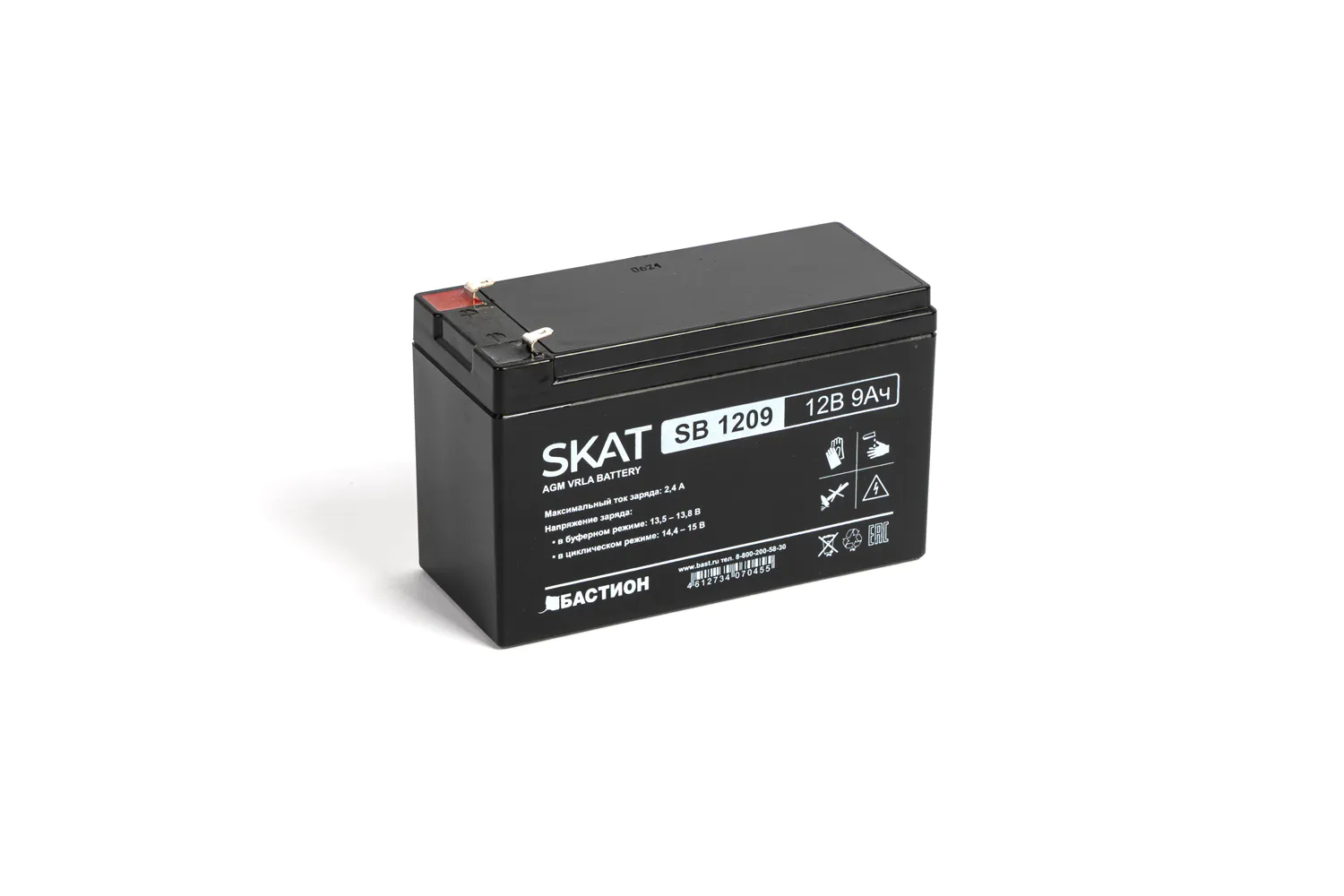 Аккумулятор для ИБП 12V,  9.0Ah, SKAT SB 1209 (F1)