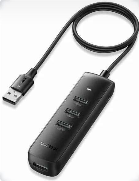 Концентратор USB-A - 4-in-1-multi-port, UGREEN CM416 (80657) 100 см черный