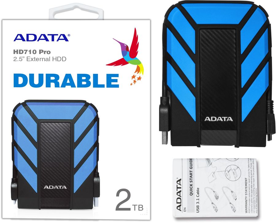Внешний жесткий диск .2Tb ADATA HD710 Pro 2.5" USB3.1 синий