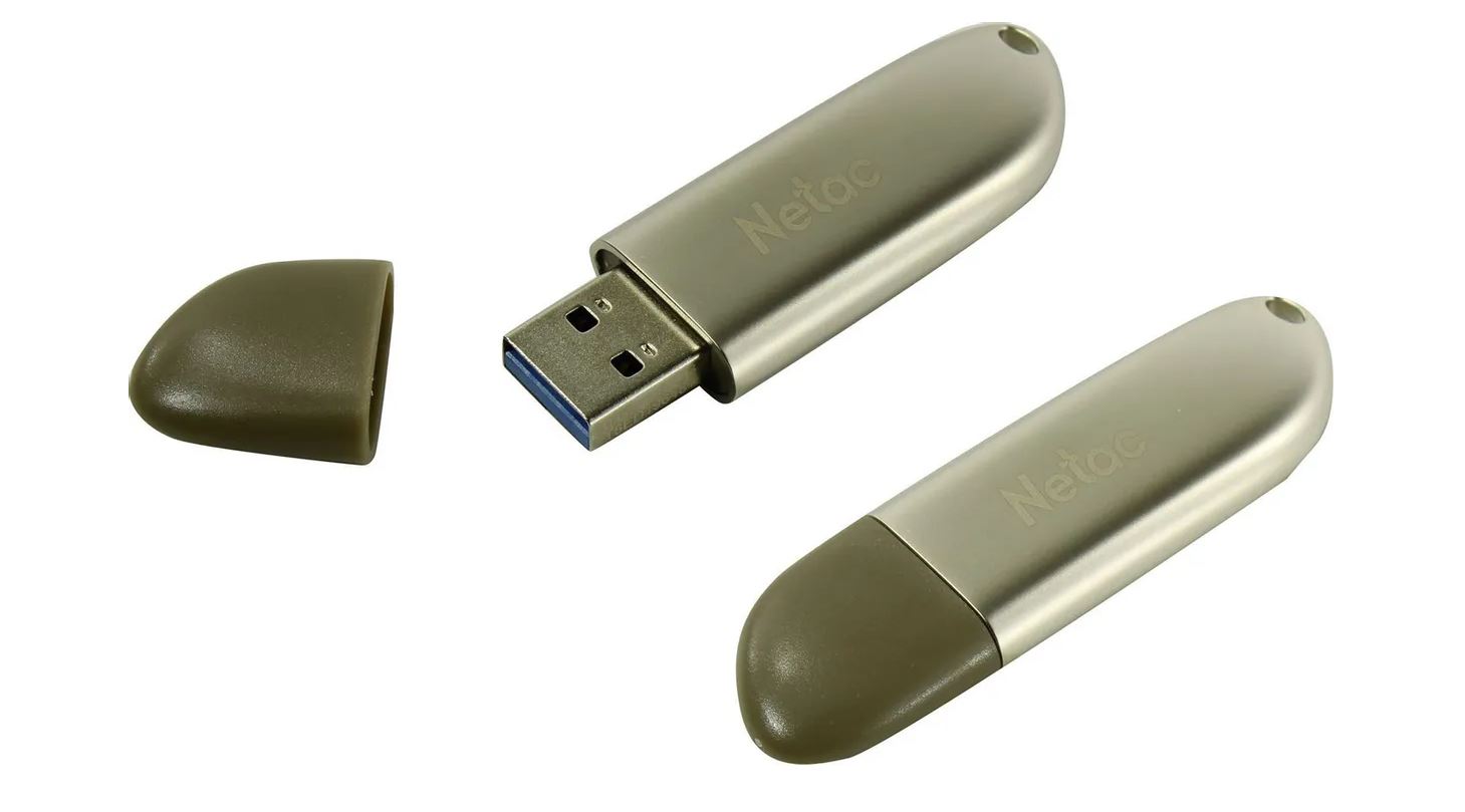 Флешка .64Gb Netac U352 USB3.0 с колпачком, металлическая