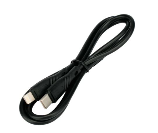 Кабель USB-C < - > Lightning, 1.0м, Cablexpert 20W черный