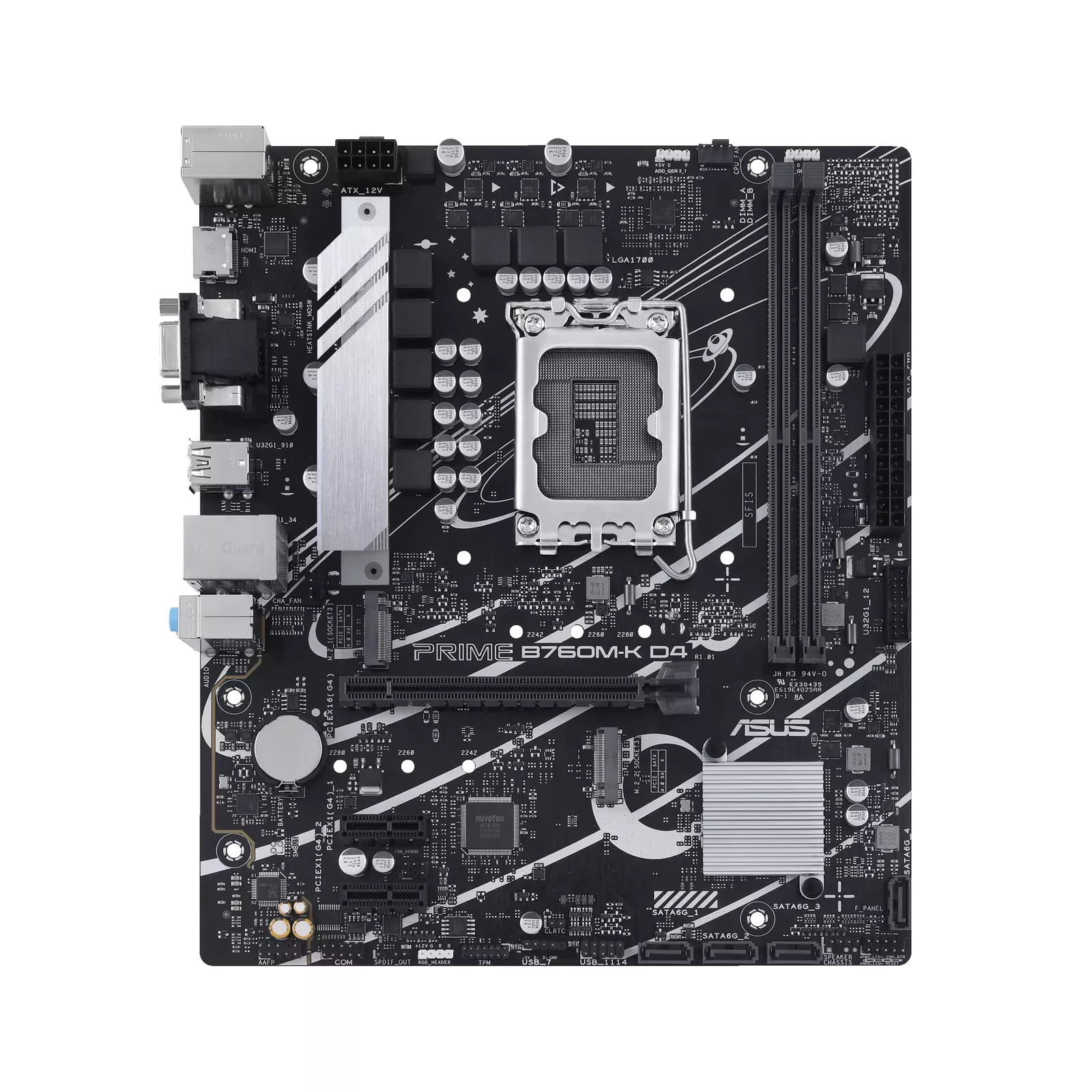 Материнская плата Socket-1700 ASUS PRIME B760M-K D4 (B760) 2*DDR4 HDMI VGA mATX