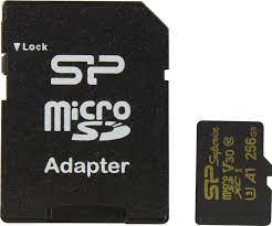 Карта памяти microSD 256Gb Silicon Power Superior Golden A1 UHS-I U3 microSDXC CLASS 10 + адаптер