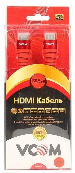 Кабель соединительный HDMI (m) < - > HDMI (m)  3.0м, ver 2.0, VCOM