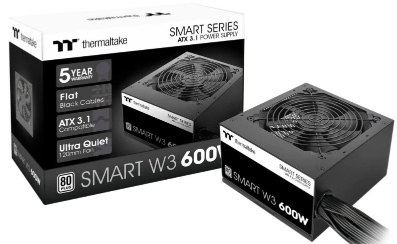 Блок питания .600W Thermaltake Smart W3 120mm 80+ Standart