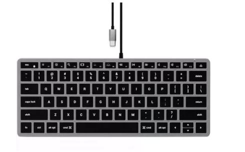 Клавиатура проводная Satechi Slim W1 USB-C Wired Keyboard (металлический корпус, светодиодная подсве