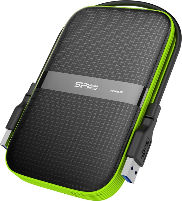 Внешний жесткий диск .1Tb Silicon Power Armor A60 2.5" USB3.1 черный/зеленый