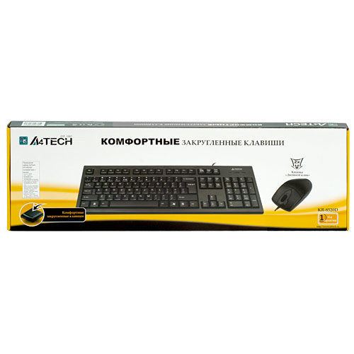 Комплект проводной (клавиатура+мышь) A4Tech KR-8520D черный