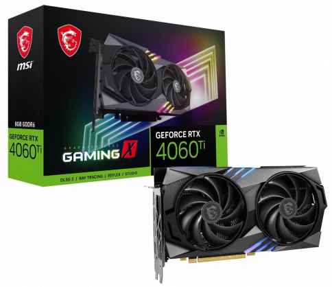 Видеокарта 8Gb MSI RTX 4060 Ti GAMING 8G (RTX4060Ti) GDDR6 128bit HDMI DP