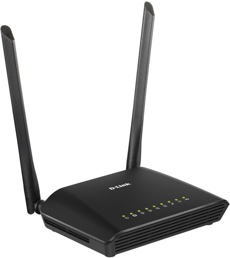 Wi-Fi роутер D-Link DIR-620S N300 2.4 ГГц 100 Мбит/с, черный