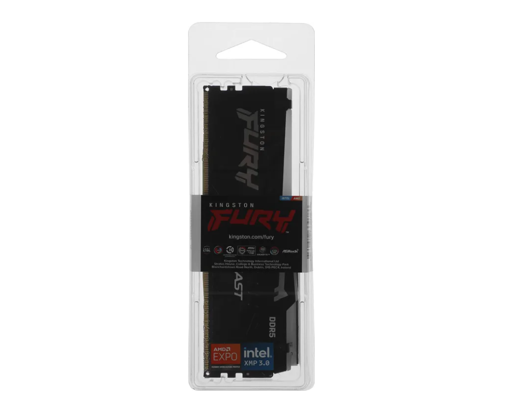 Модуль памяти DDR5 16Gb 5600MHz Kingston FURY Beast Black RGB EXPO CL36