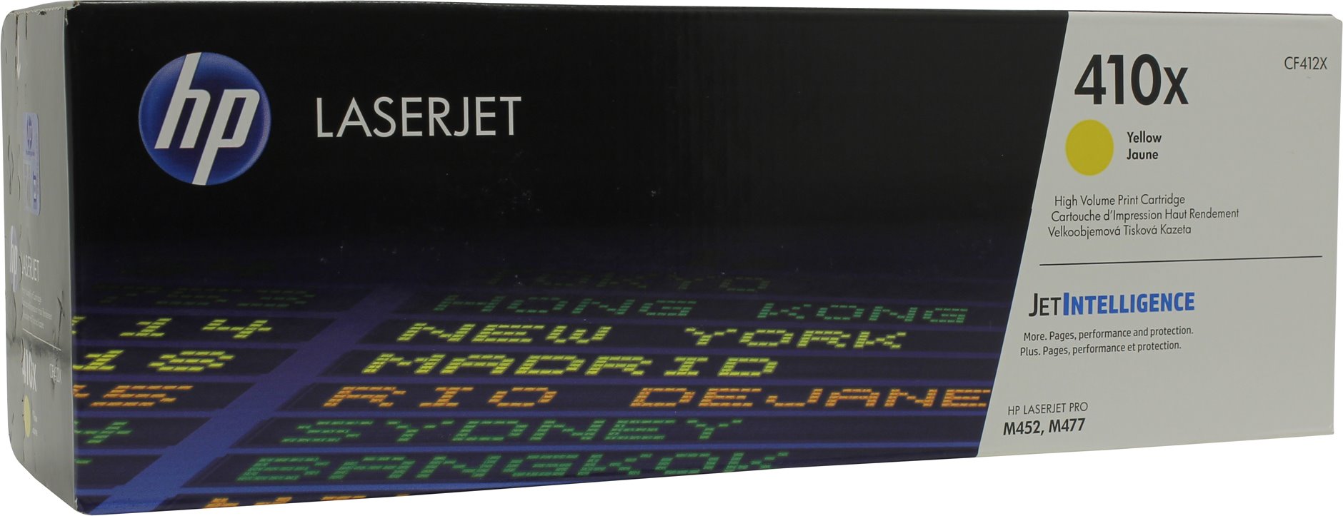 Картридж лазерный HP 410X (CF412X) для HP LaserJet Pro M452/M477 желтый