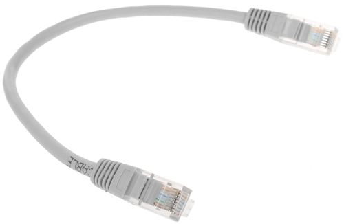 Кабель патч-корд .Patch cord кат.5e, медный  0.25м, серый