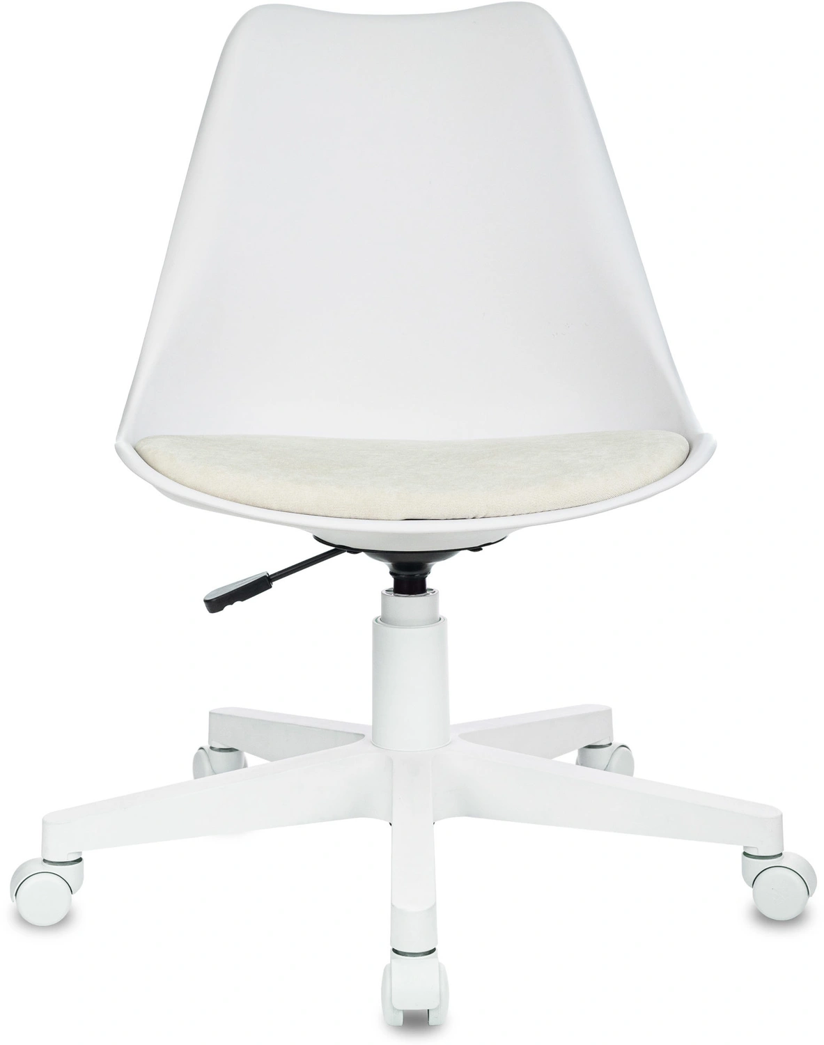 Кресло Бюрократ CH-W333 (ткань, без мех. качания, крест. пластик, до 100 кг) Молочный