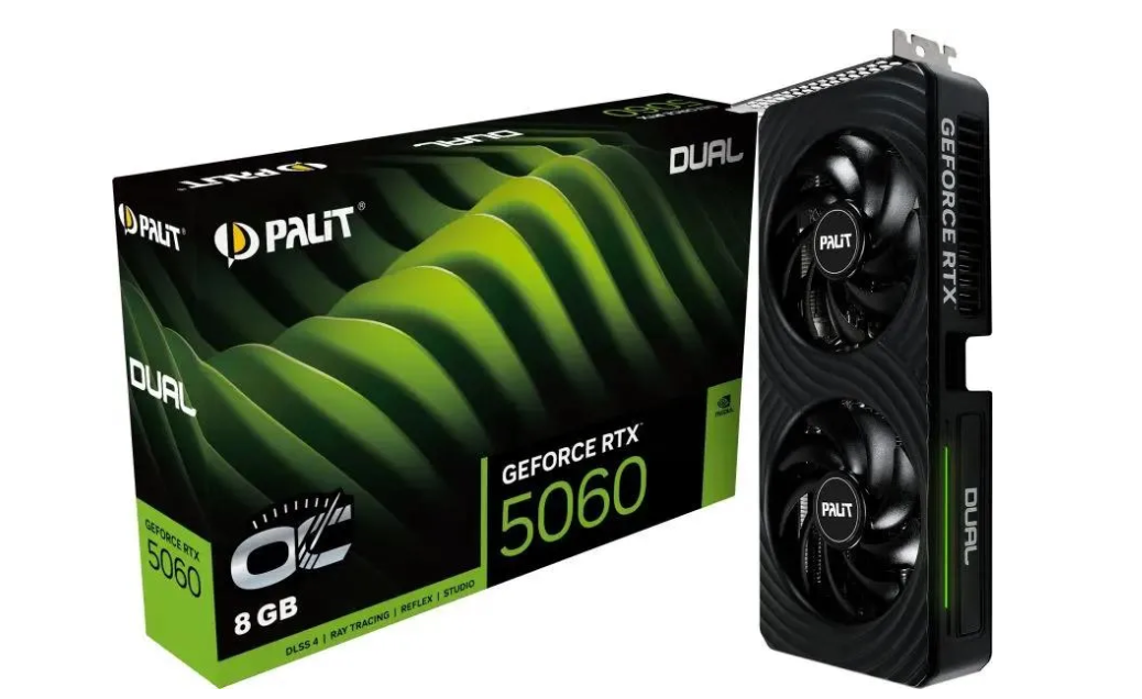Видеокарта .8Gb PALIT RTX 5060 Dual OC (RTX5060) GDDR7 HDMI DP